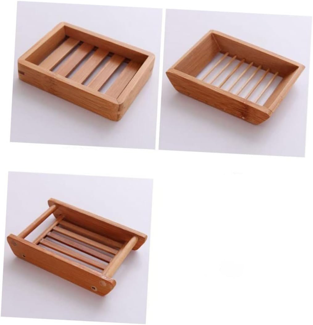 MAGICLULU 1Pc Creative Retro Wooden Soap Dish for Bath