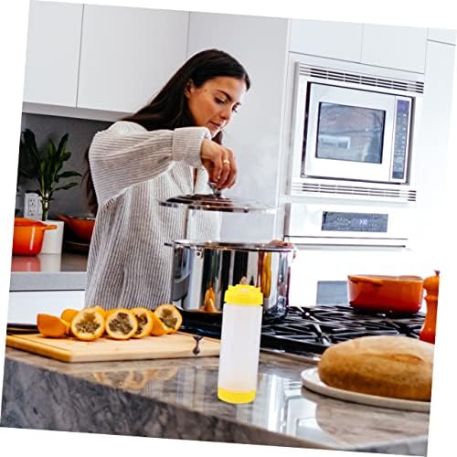 Zerodeko 20oz Squeeze Bottle Dual Head Condiment Dispenser for BBQ Dining