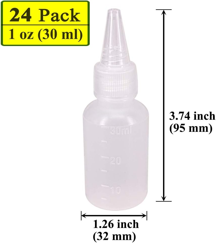 Set of 24 Party-Ready Squeeze Bottles for Cookie Decorating More