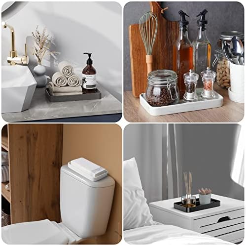 Gurygo 10 Ceramic Bathroom Vanity Tray for Kitchen Bathroom Use - White