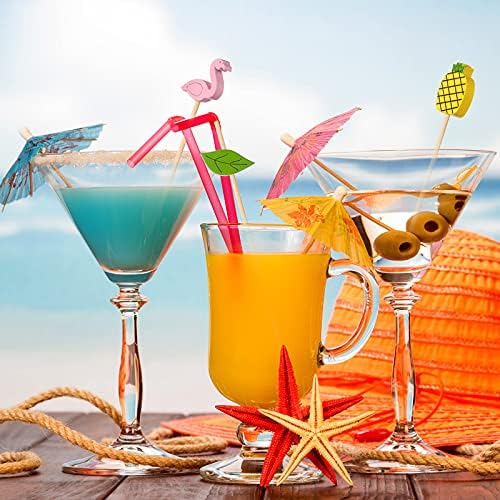 Patelai 160 Pcs Cocktail Accessories Delicate Tropical Bamboo Picks Perfect for Summer Parties