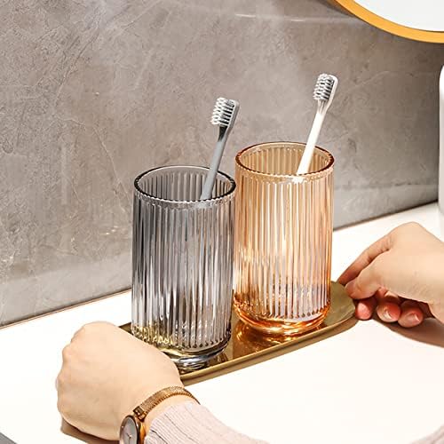 Gaolinci 2-Piece Glass Tumbler Toothbrush Holder