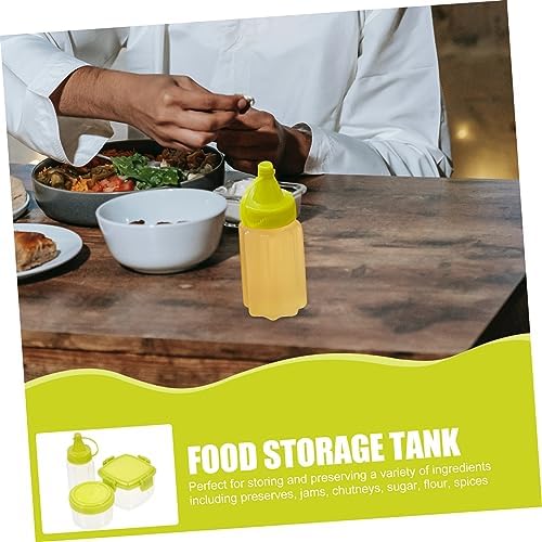 FELTECHELECTR 12-Piece Square Sauce Boxes Set Mustard Ketchup Squeeze Bottles for Condiments BBQ Accessories