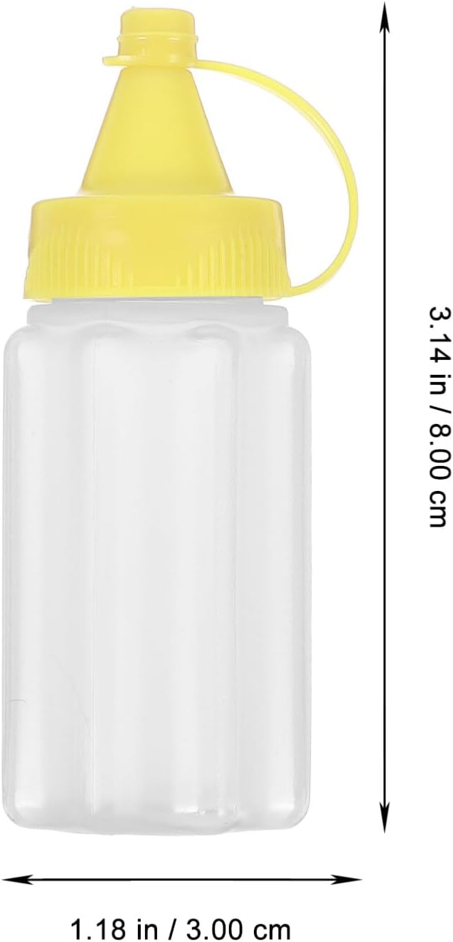 Yardwe 4pc Condiment Squeeze Bottles Set