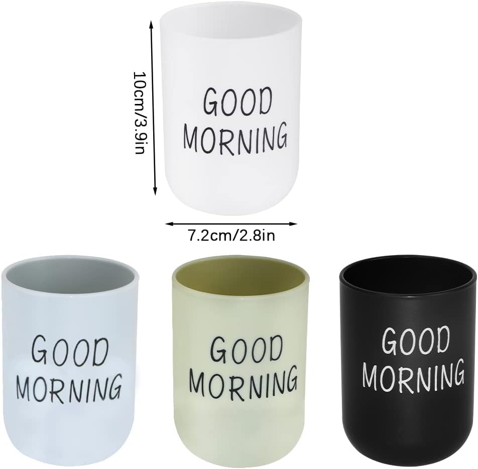 4-Piece Reusable Eco-Friendly Bathroom Tumbler Perfect for Travel and Daily Use