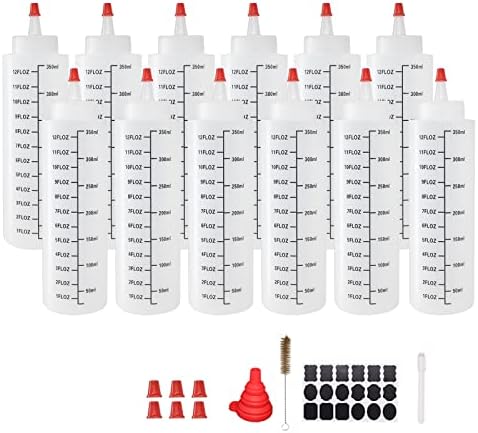 12-Pack Squeeze Condiment Bottles