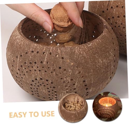 Eco-Friendly Coconuts Shell Candle Cup bowl Natural Kitchen Accessory