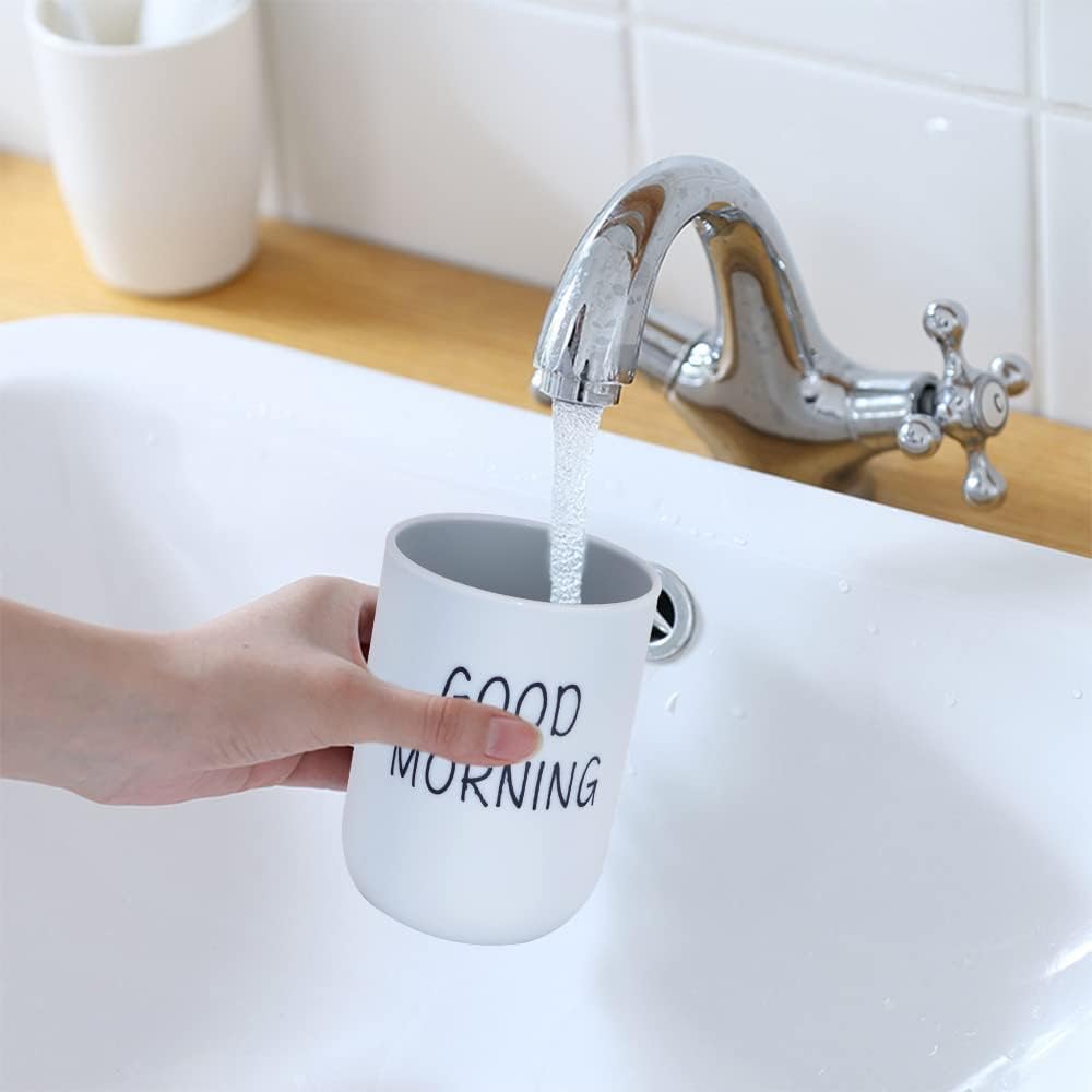 4-Piece Reusable Eco-Friendly Bathroom Tumbler Perfect for Travel and Daily Use