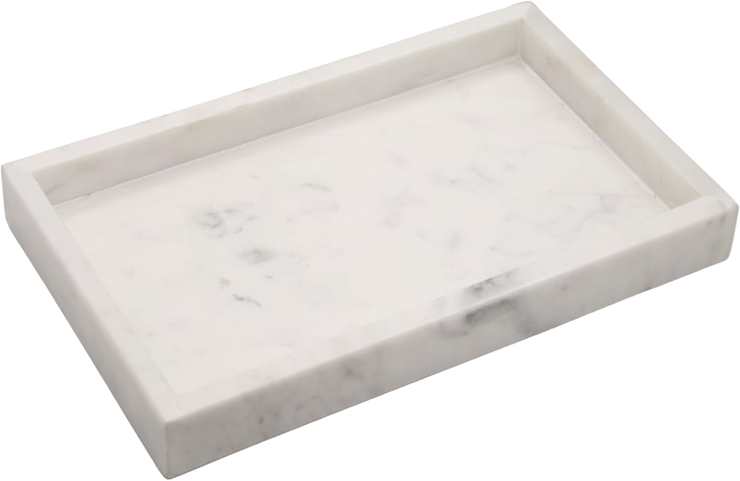 KC KULLICRAFT Natural Marble Tray for Desktop Kitchen Bathroom Organizer