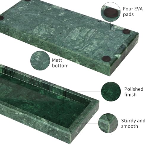 HESHIBI Marble Vanity Tray with Green Color