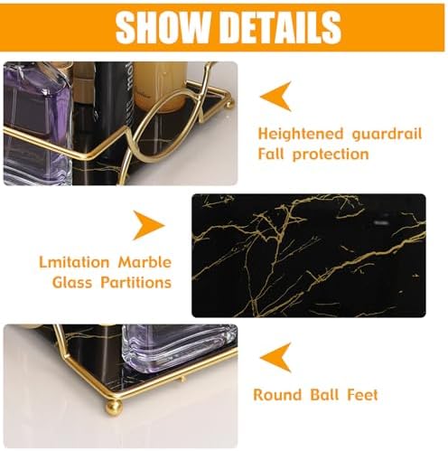 Luxury and class elegant glass bathroom tray for home bathroom or bedroom with stylish displays and secure storage