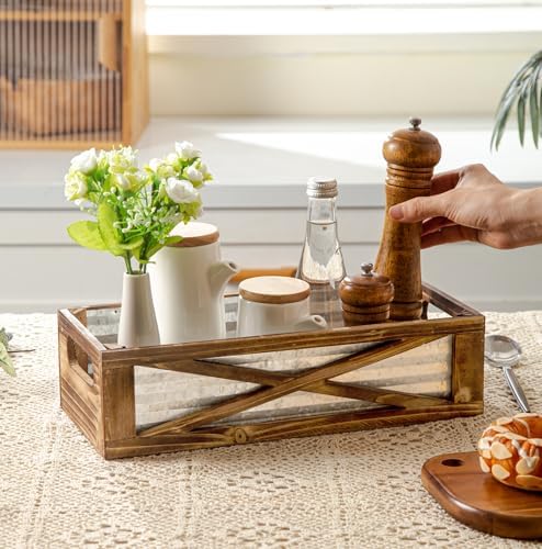 Wooden Toilet Paper Basket with Barn Door Design