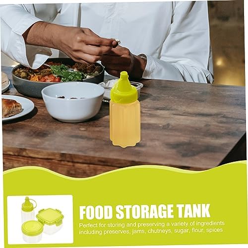 Square Storage Set for Condiment Squeeze Bottles