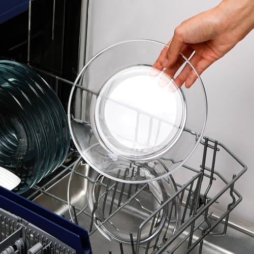 NUTRIUPS 75-Inch Clear Glass Dinner Plates Set of 2