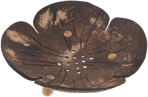 Coconut Shell Petal-Style Soap Dish for Bathroom Kitchen