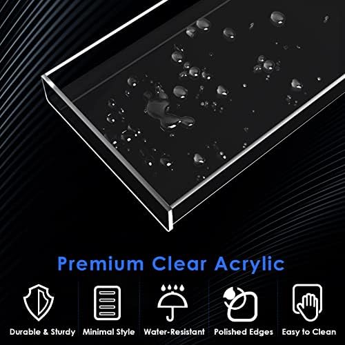 MaxGear Acrylic Vanity Tray - Clear Bathroom Storage Organizer