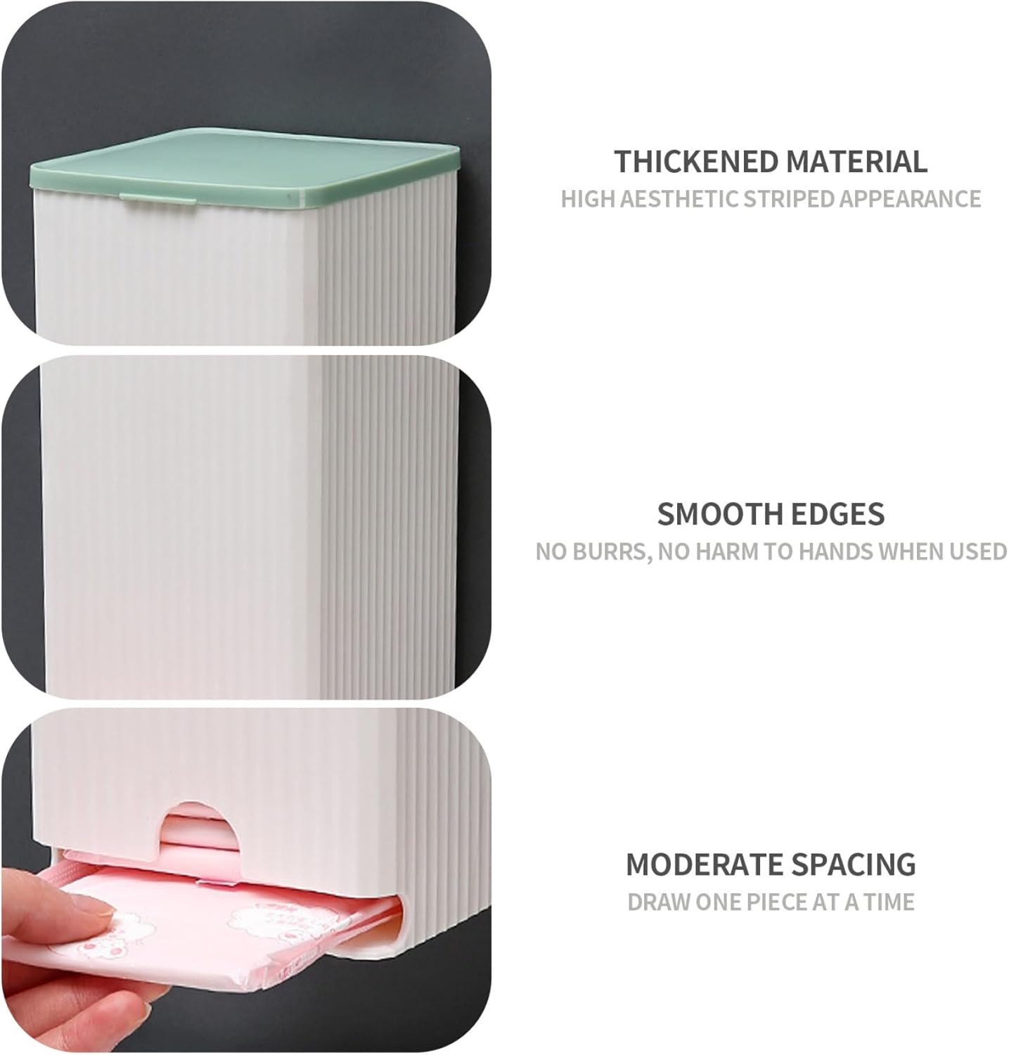 Space-Saving Wall-Mountedsanitary Pads and Toilet Paper Organizer