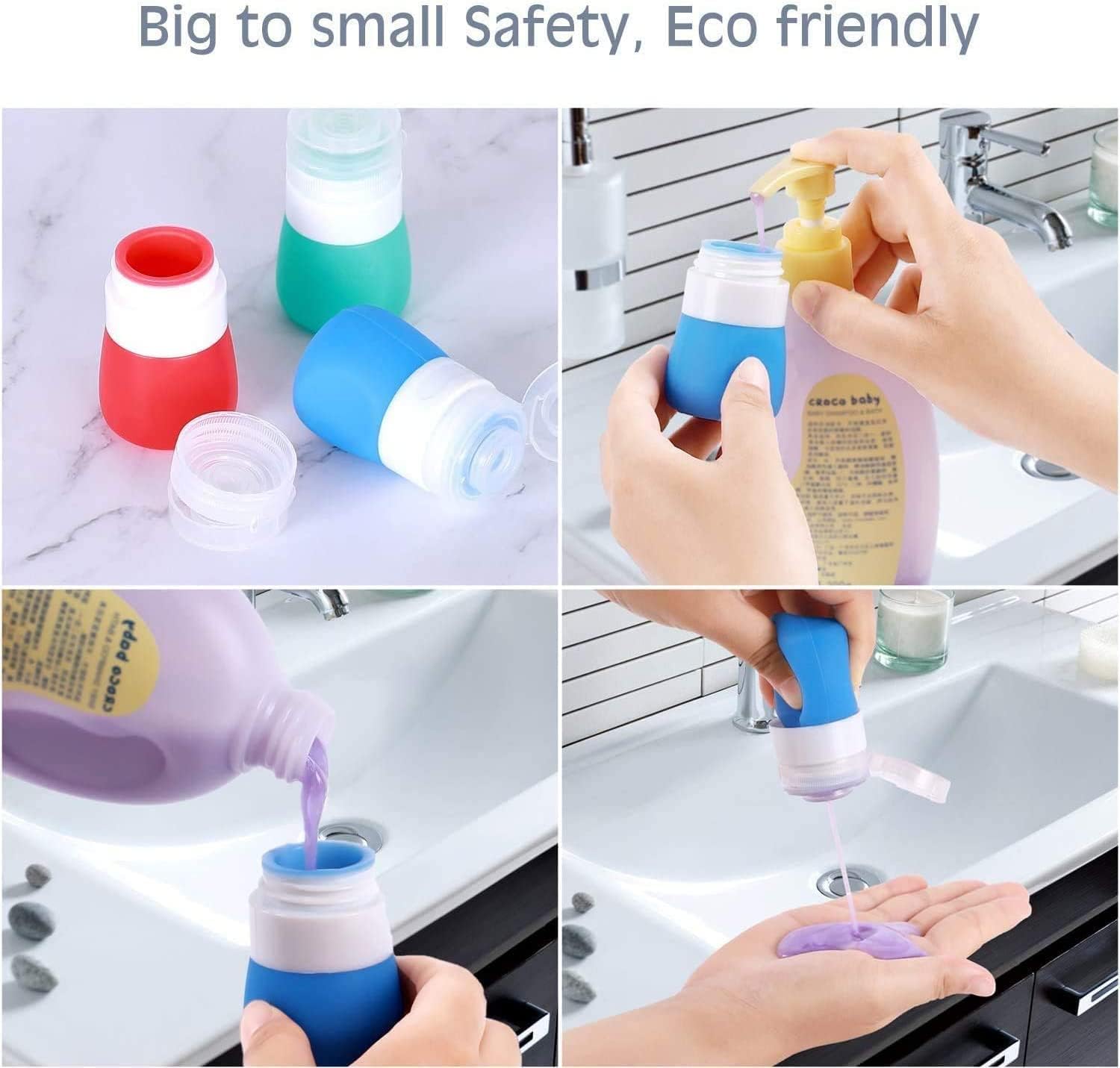 Leakless Set - 4 Condiment Squeeze Bottles for Kitchen Travel
