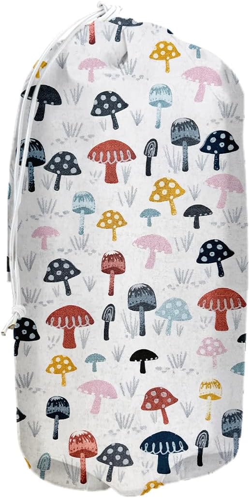 Mushroom Toilet Paper Storage Bag 115 x 9 inches - Cute Decor for Home Kitchen camping more