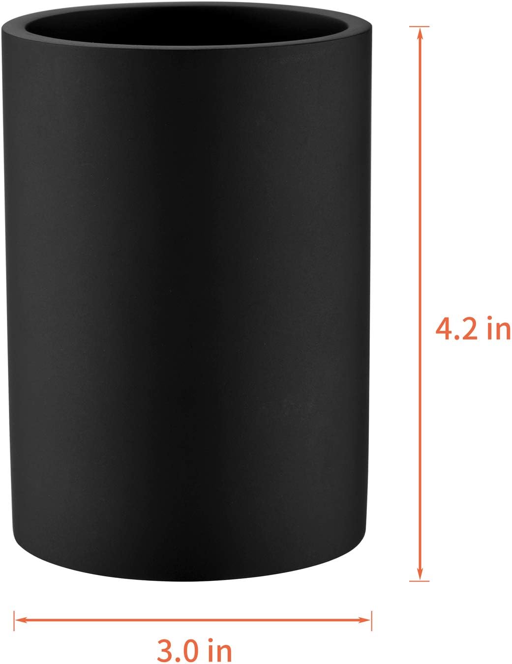 Matte Black Resin Tumbler Cup Bathroom Holder