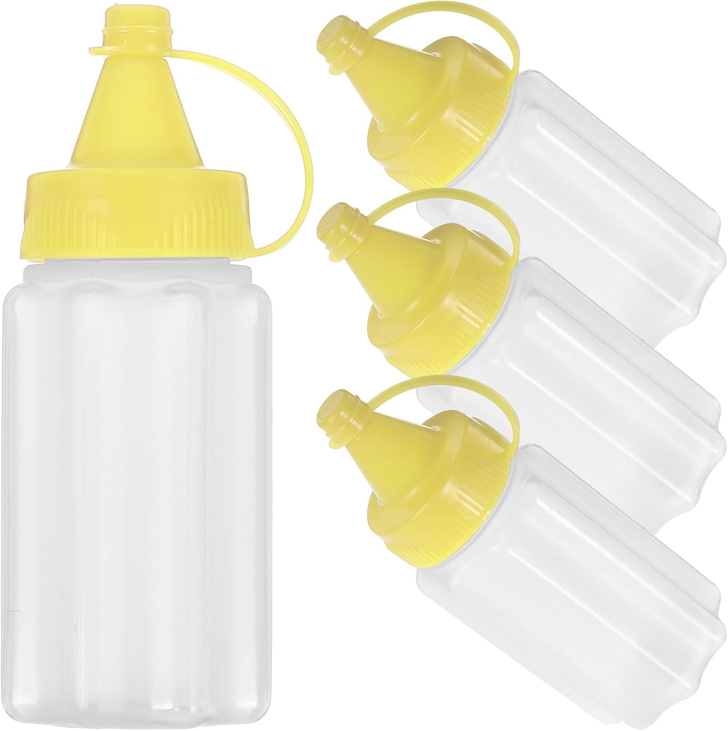 Yardwe 4pc Condiment Squeeze Bottles Set