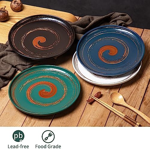 Colorful 101-inch Dinner Plates Set of 4 Classic Design