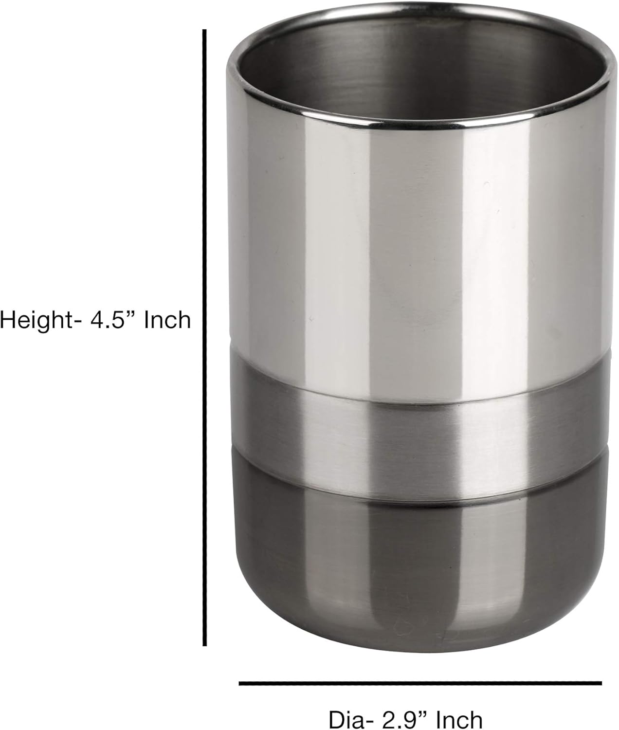 Triune Tumbler in 3-Tone Shiny Gray Stainless Steel