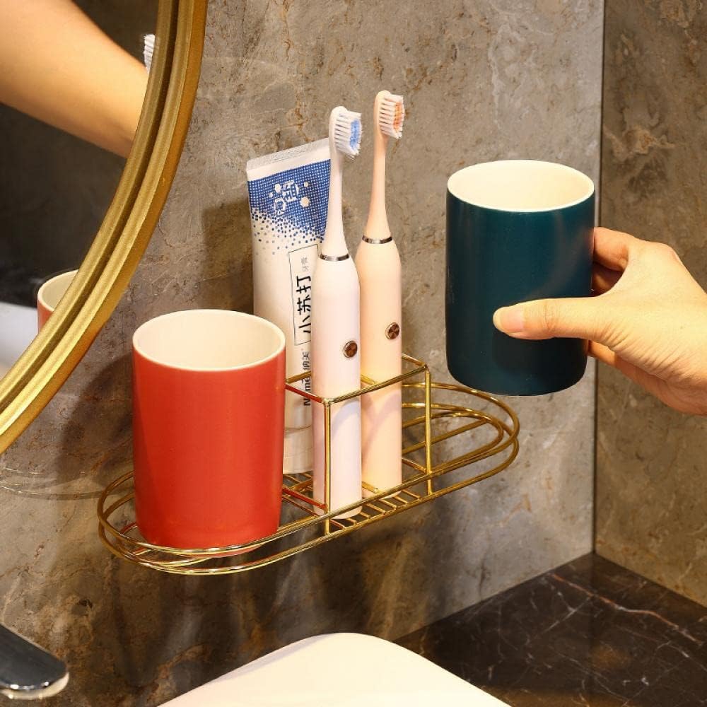 Double Serve 2-Piece Ceramics Toothbrush Holder