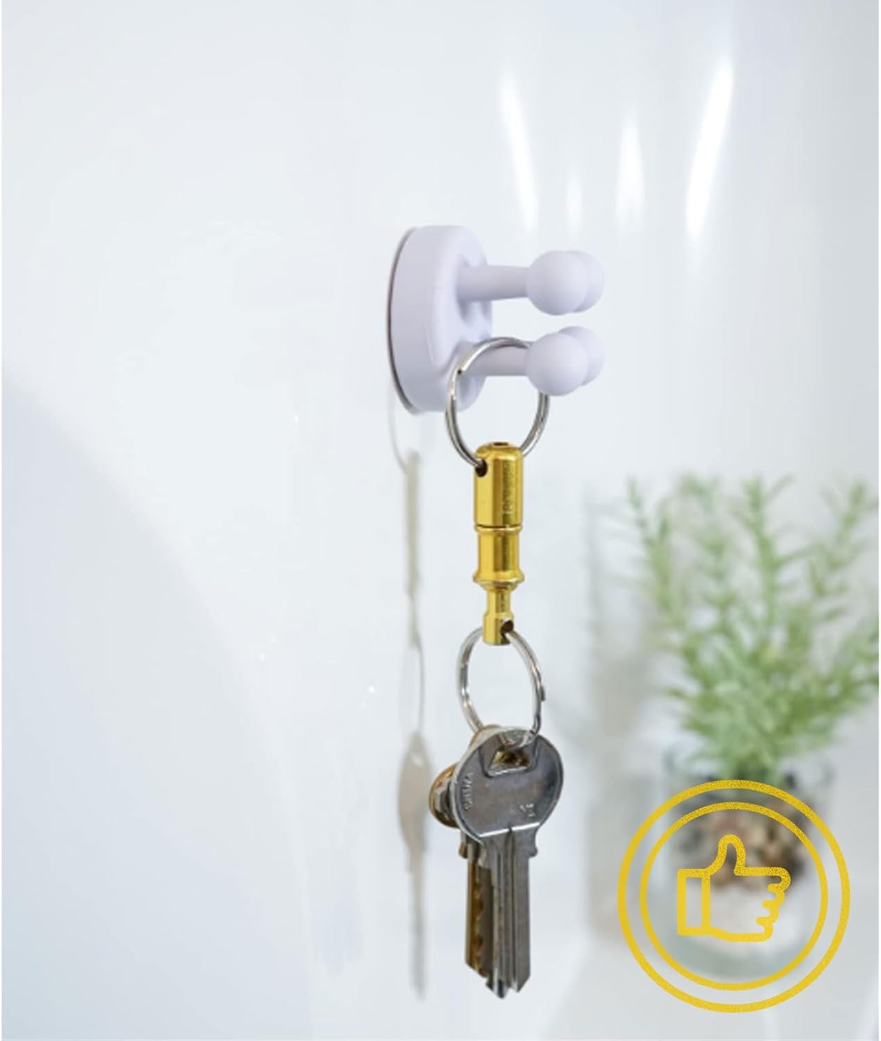 2-Piece Silicone Toothbrush Holders - Multi-Functional Wall Mounted Hooks for Kitchen Bathroom Living Room Office Use