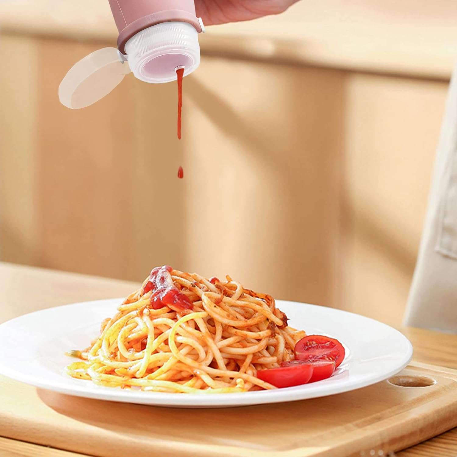 4-Piece Squeeze Salad Dressing Bottles for Travel
