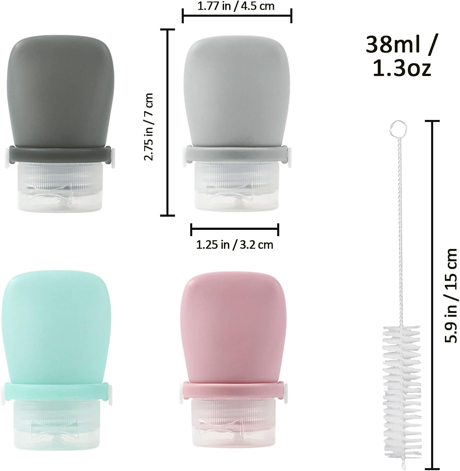 4-Piece Squeeze Salad Dressing Bottles for Travel