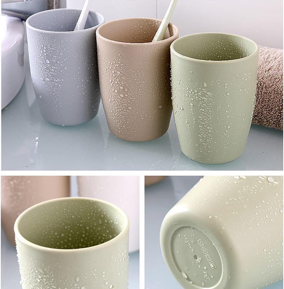 3-Piece Reusable Tumbler Toothbrush Holder Set Fashionable and Durable for Home and Travel