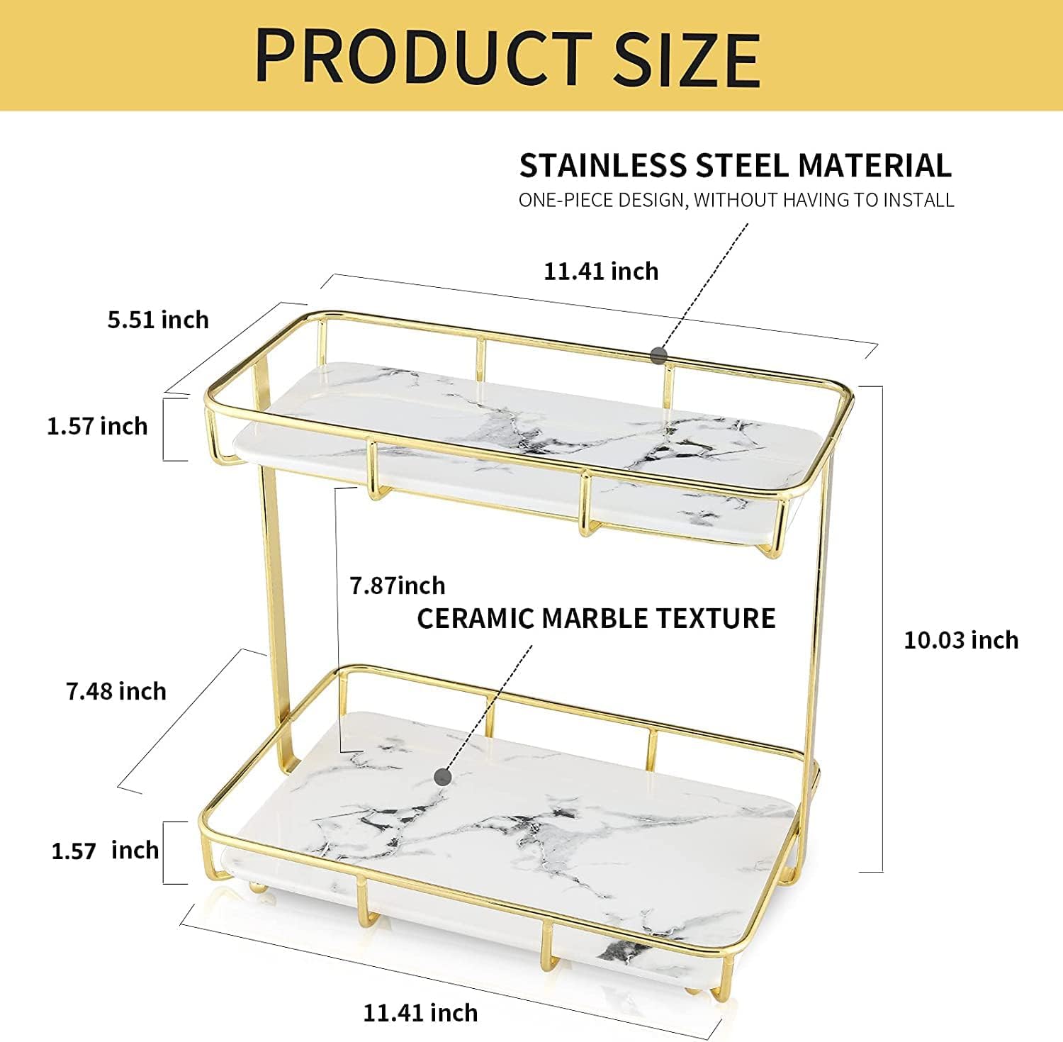Stylish Bathroom Organizer forDeclutter and Storage