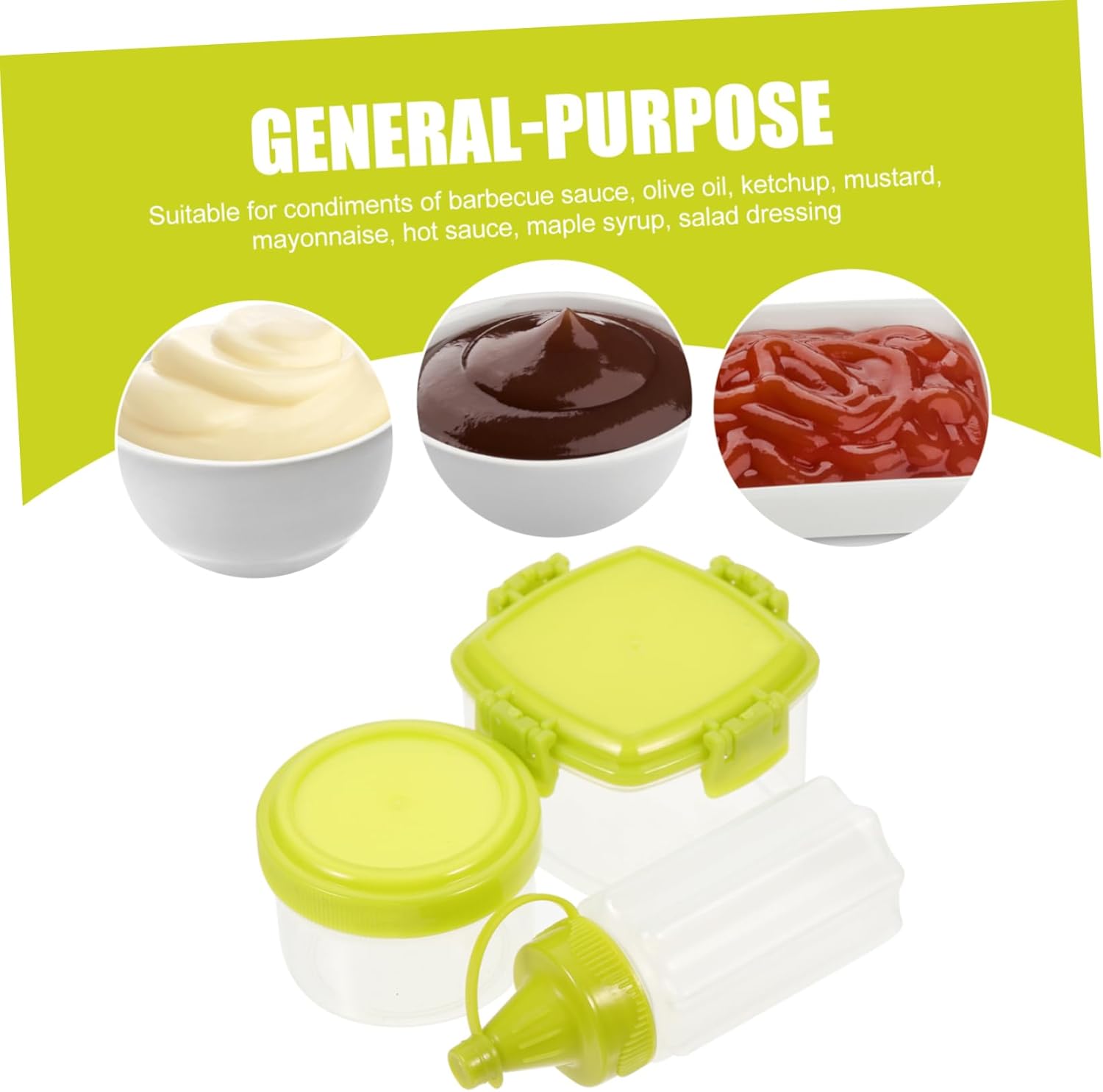 Barbecue Spice Box 1 Set Square Condiment Squeeze Bottles for Mustard Ketchup More
