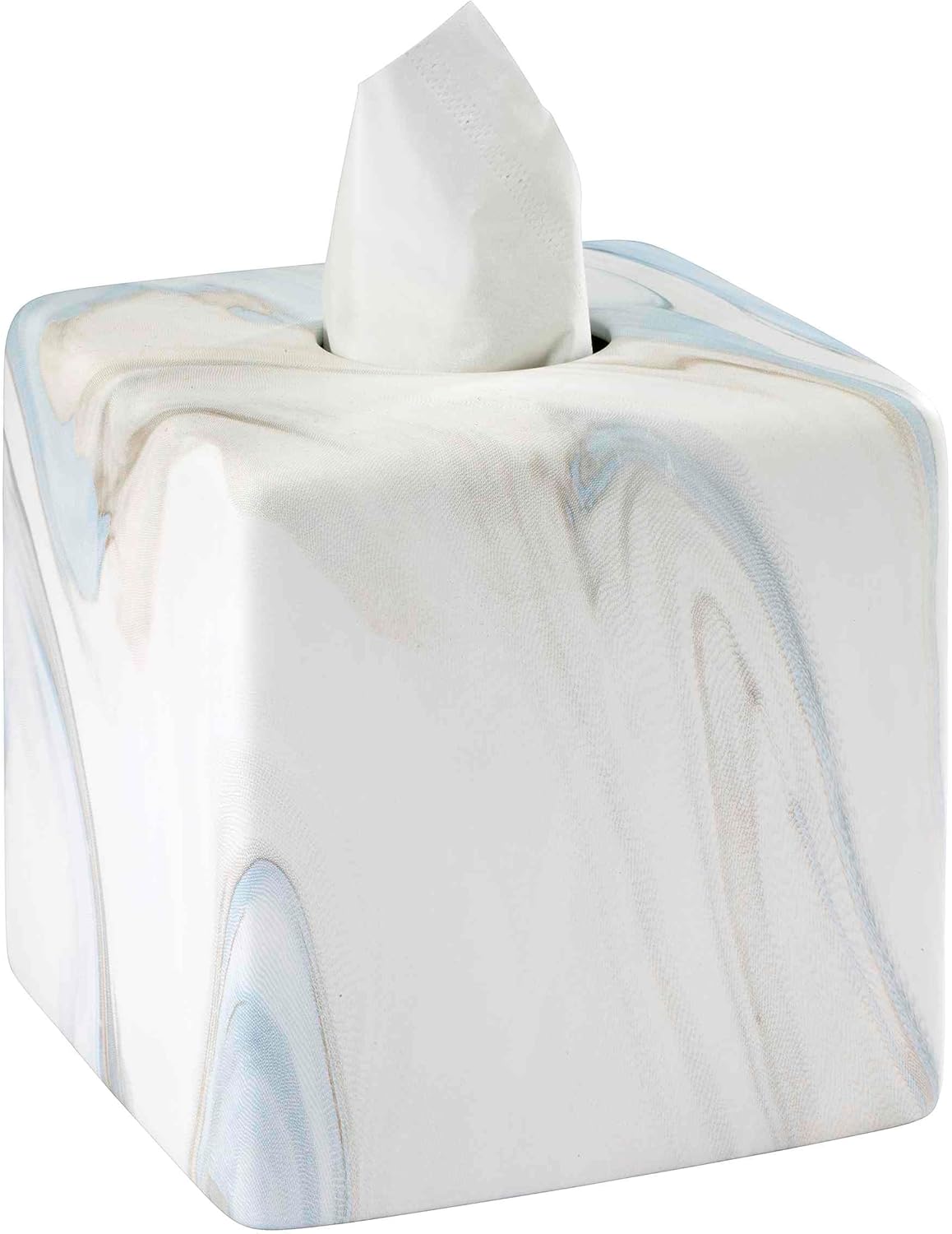 Perfect Fit for Your Bathroom Avanti Linens Tissue Cover Resin Countertop Accessories Waves Collection Blue