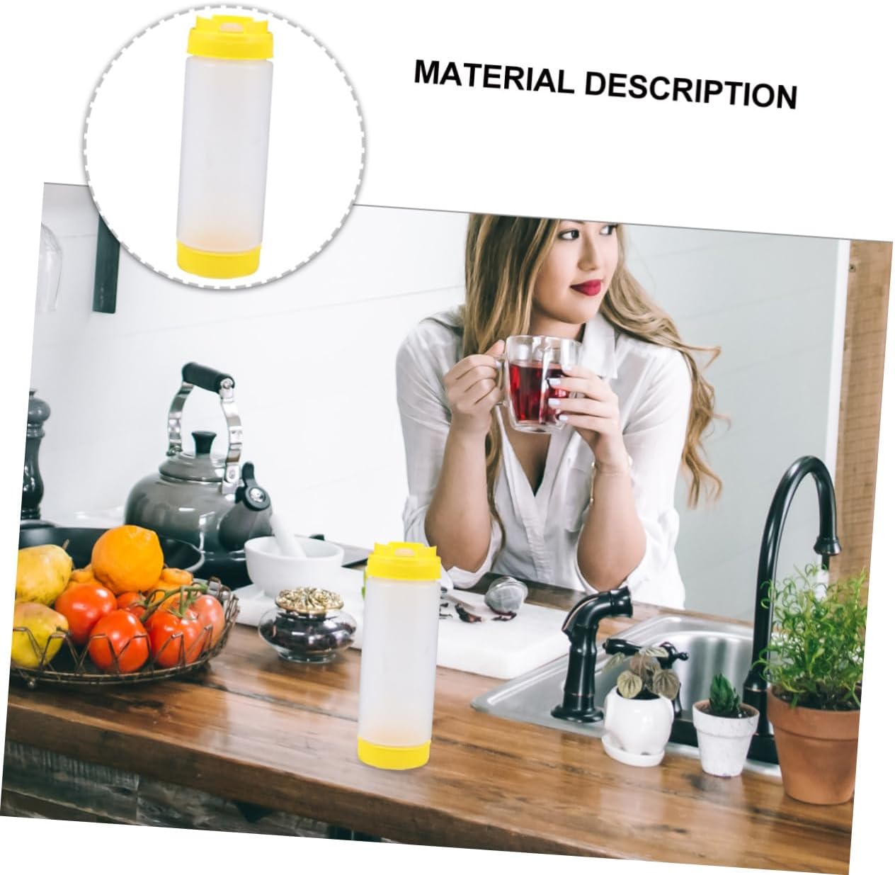 Double-Headed Squeeze Condiment Bottle for Easy Storage Use