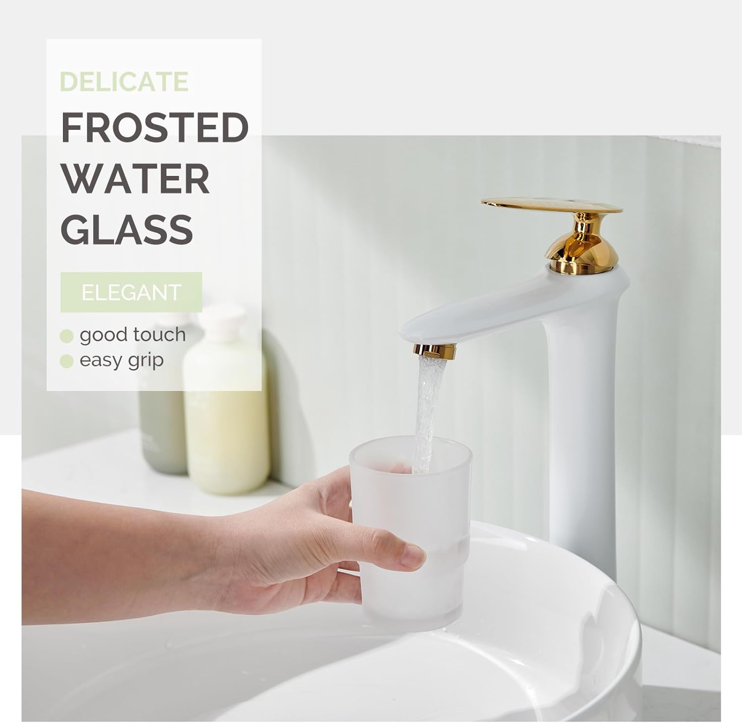 Angle Simple Frosted Glass Tumbler for Toothbrush Toothpaste
