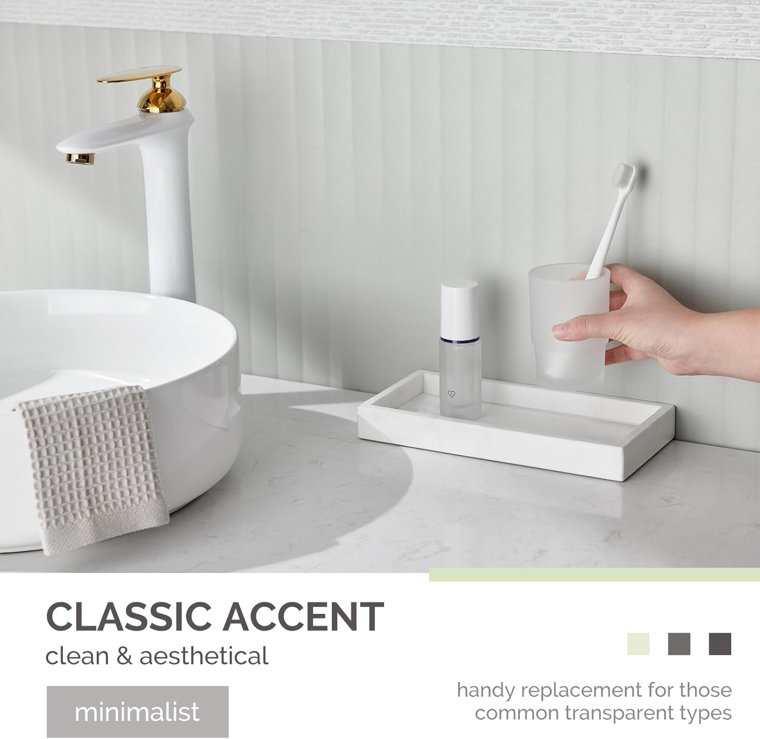 Angle Simple Frosted Glass Tumbler for Toothbrush Toothpaste