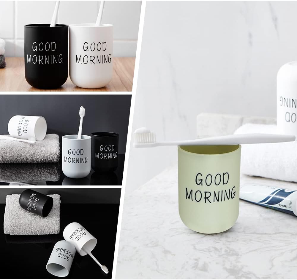 4-Piece Reusable Eco-Friendly Bathroom Tumbler Perfect for Travel and Daily Use