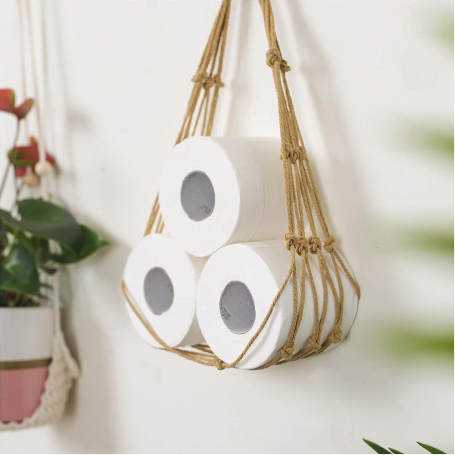 Pesine Bohemian Cotton Wall Mounted Toilet Paper Holder