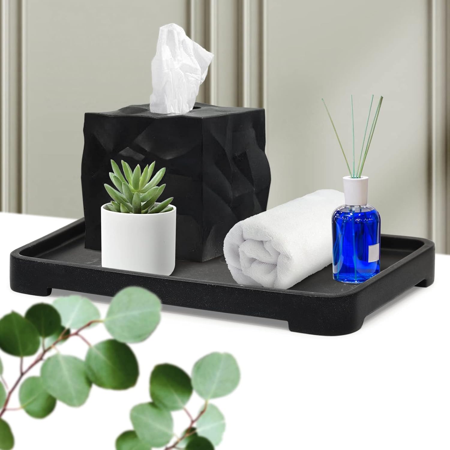 Marble Style Bathroom Vanity Tray Organizer 116x825
