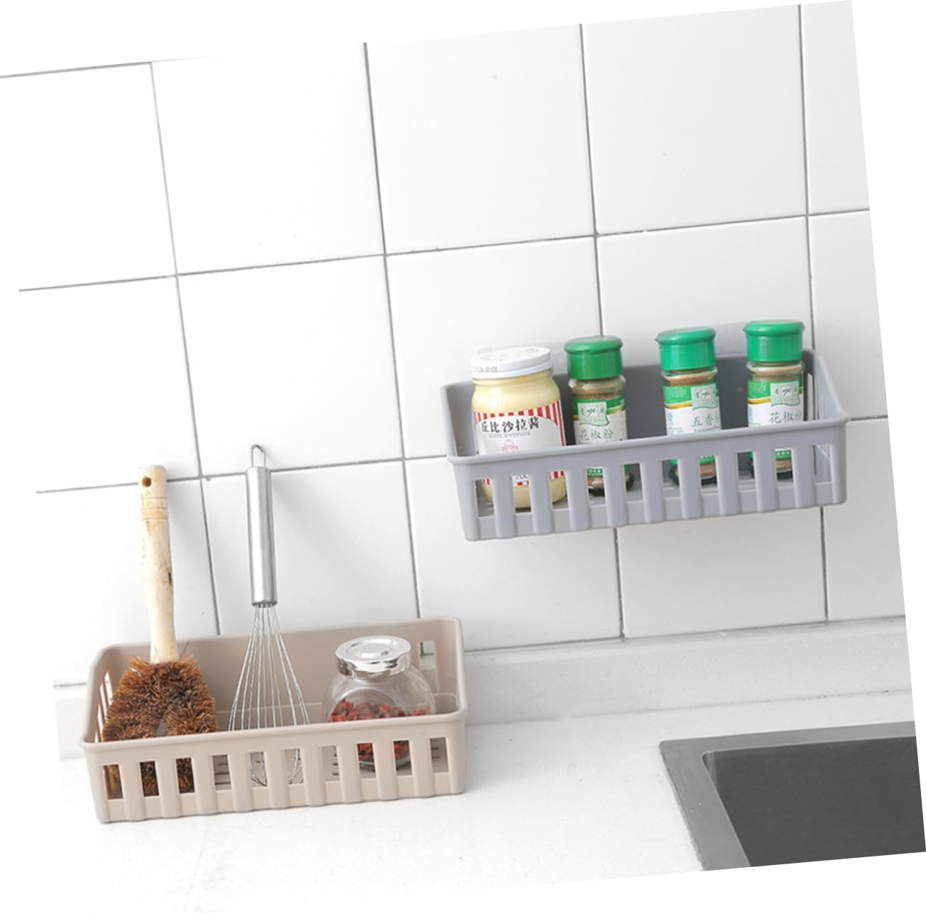 ABOOFAN Toilet Paper Organizer with Suction Cup Wall Mount Durable Odor-Free Storage for Home Kitchen