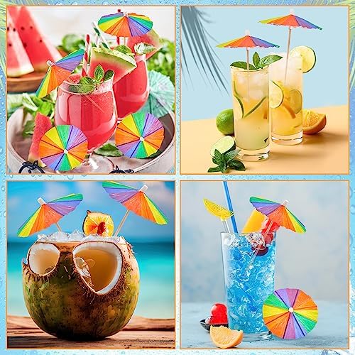 150 Multicolored Drink Umbrellas in v Got to See This Rainbow Party Accessories