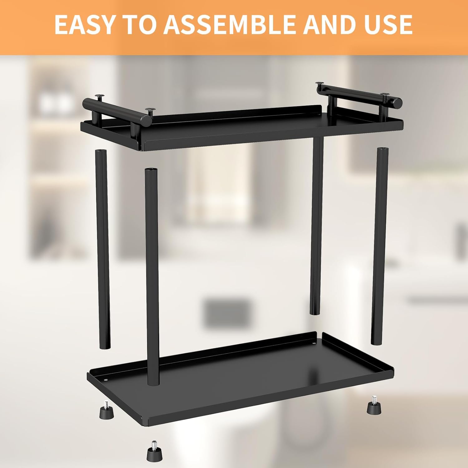 Space-Saving 2-Tier Bathroom Organizer for Skincare Makeup Storage