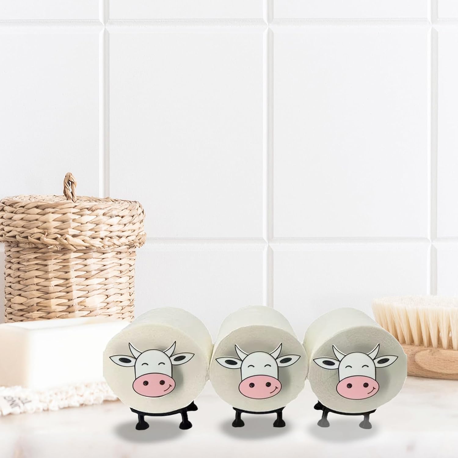 Cow Toilet Paper Holder Funny Bathroom Fun