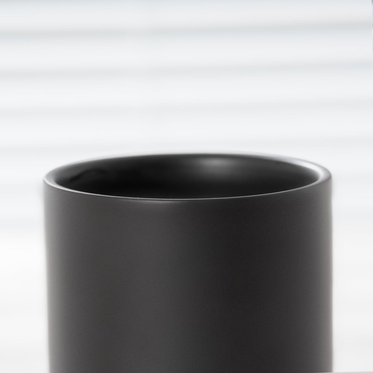 Matte Black Ceramic Toothbrush Cup 433 x 315