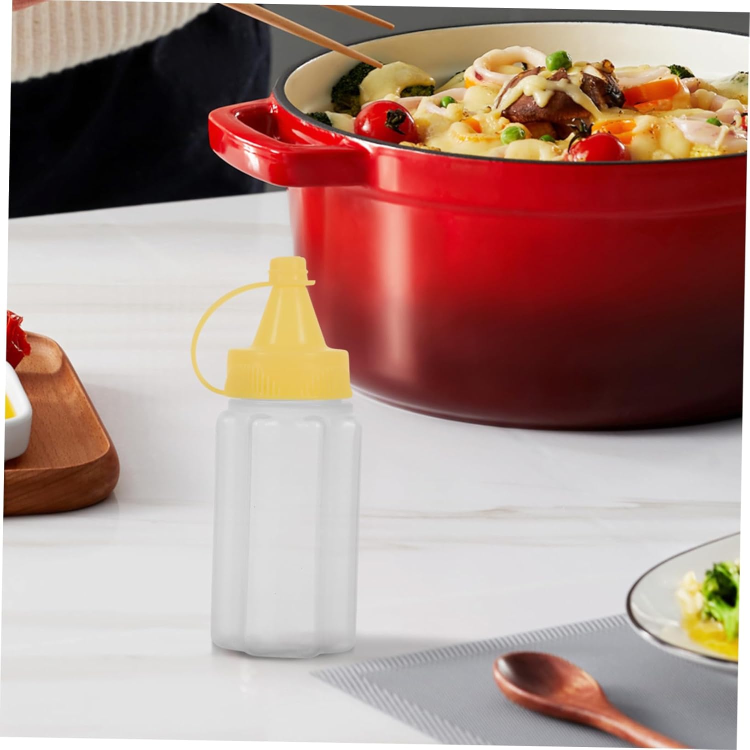 12-Piece Set of Mini Squeeze Bottles compact and practical condiment containers for salads dressings and more