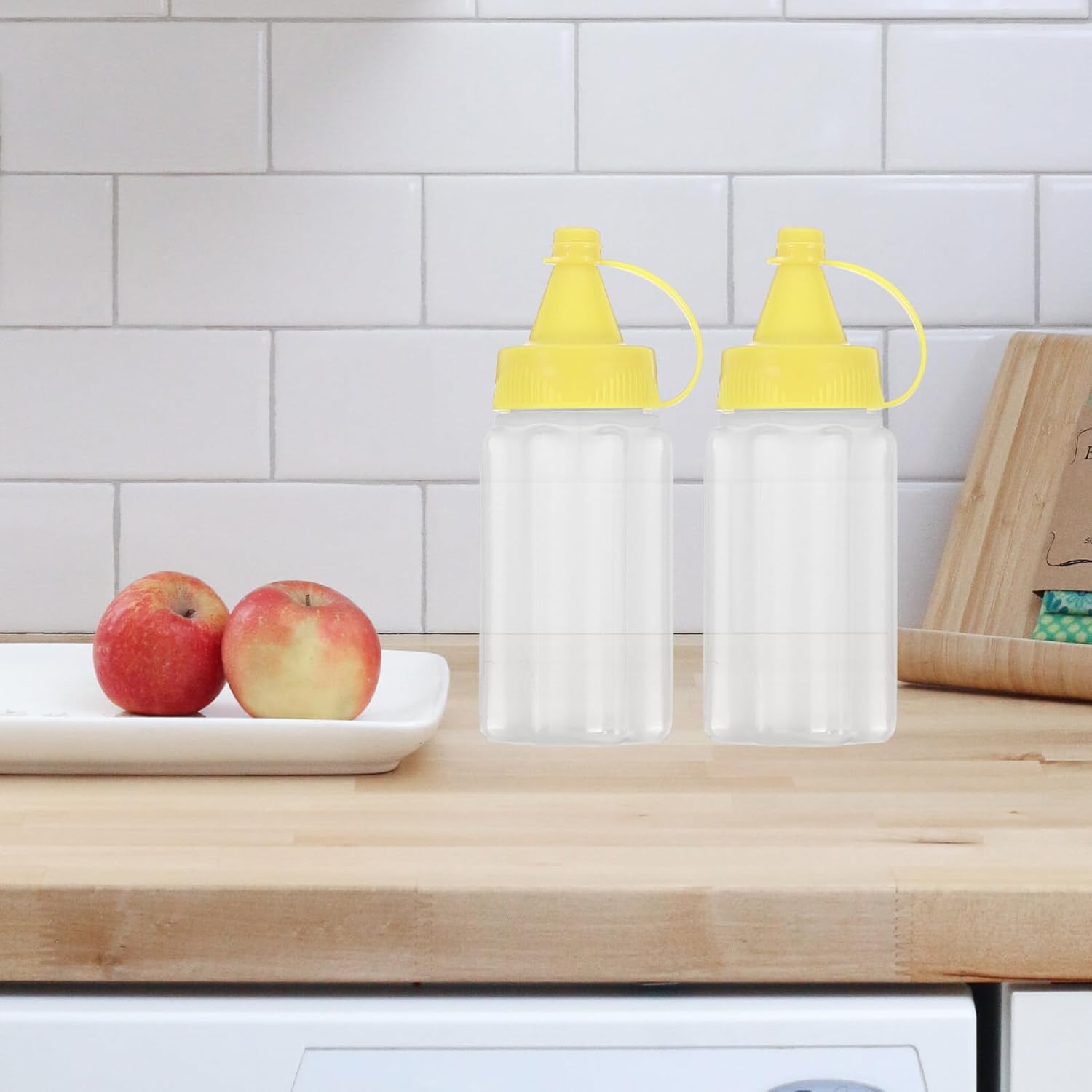 Yardwe 4pc Condiment Squeeze Bottles Set