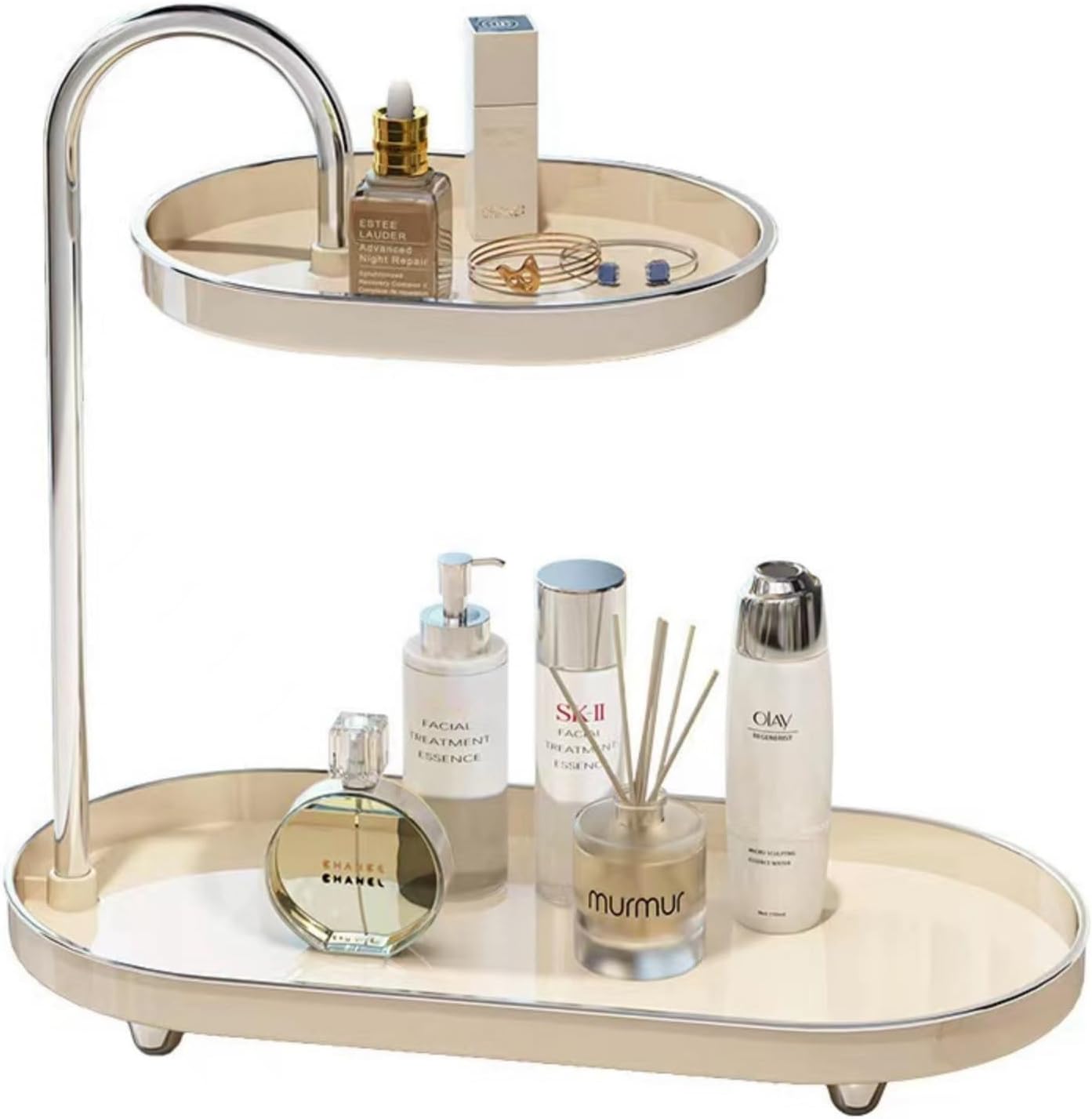 Small Bathroom Vanity Organizer Non-Slip Compact Design Stylish Functional Perfect For Gifting