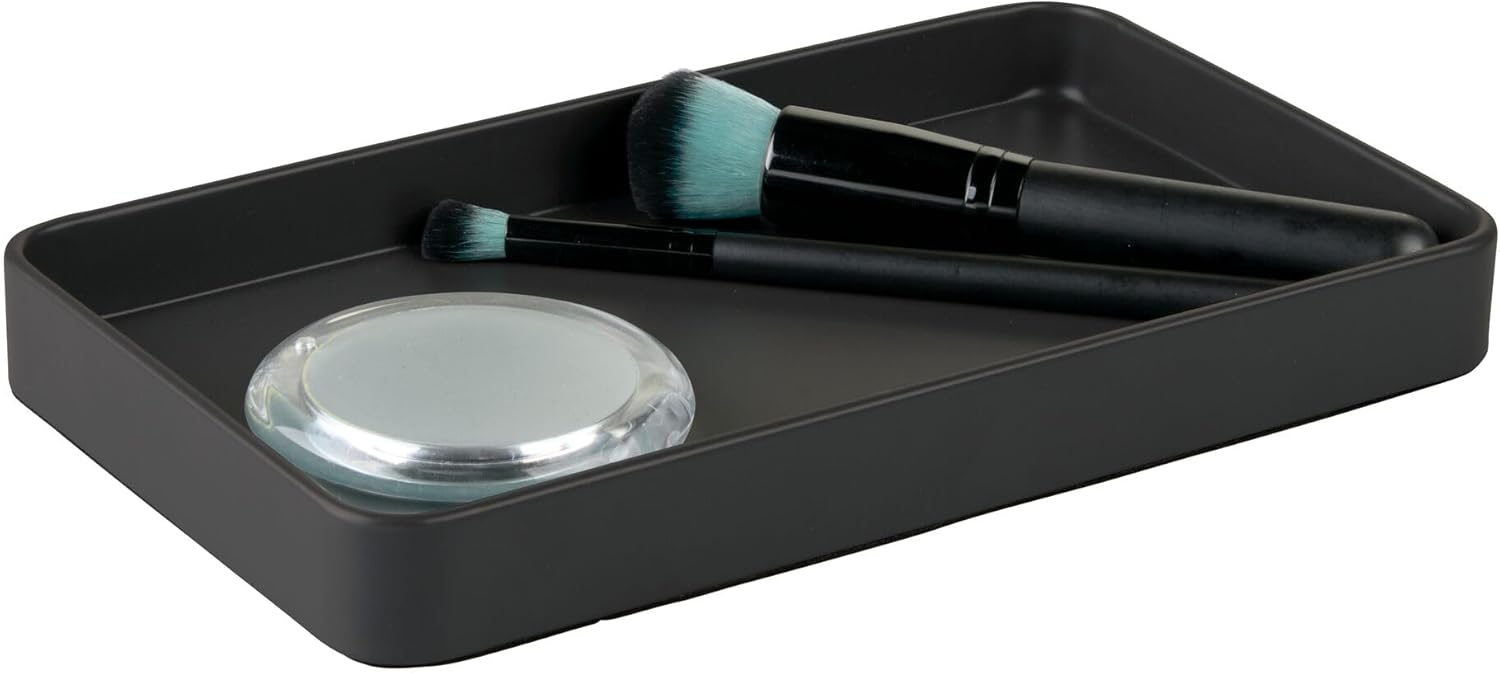Sturdy Matte Black Vanity Organizer